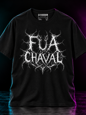 Camiseta negra neón FUA CHAVAL FÜA CHAVAL Fest Edition 2026 | Underground Death Metal Shirt