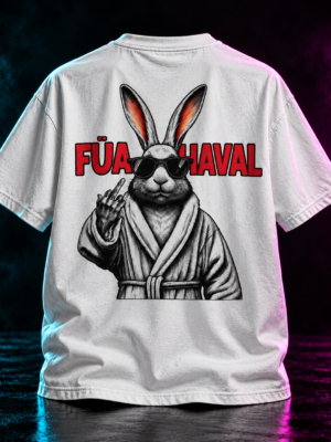 Camiseta neón con conejo rebelde(1) Albornoz