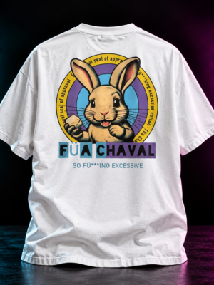 Camiseta retro con conejo neón Cotton Bunny