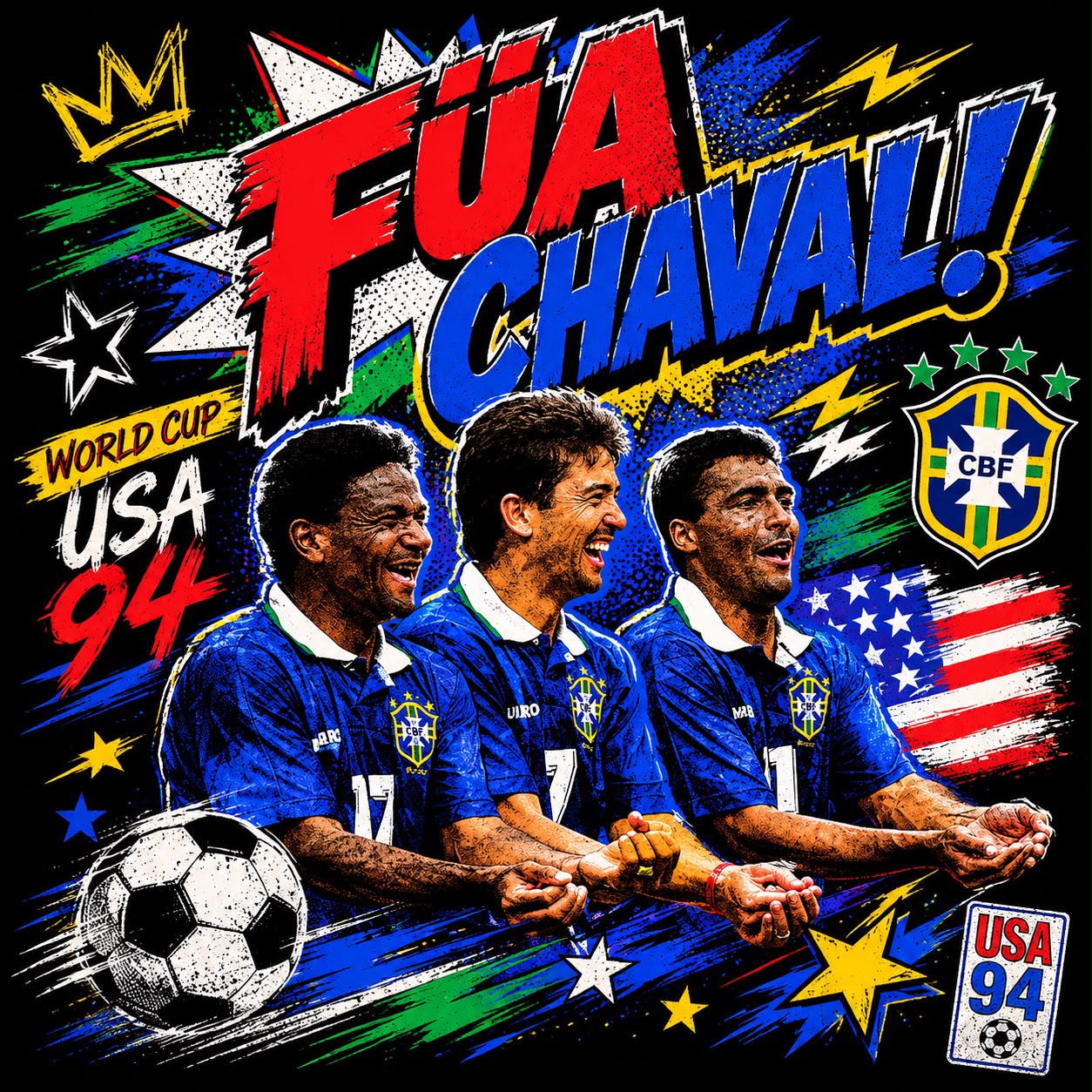 Camiseta Mazinho-Bebeto-Romario Celebración USA 94 - Edición Limitada Mundial USA - Imagen 3